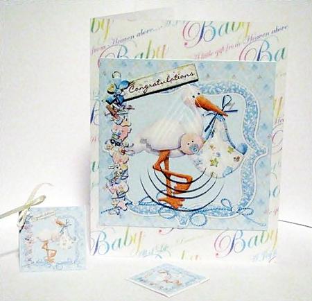 New Baby Boy Teardrop Pyramid by Barbara Hiebert