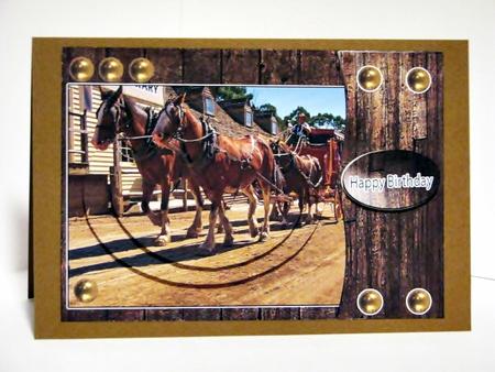 Stage Coach Pyramid Card by Barbara Hiebert