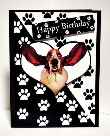 Birthday or Father's Day Basset Hound Quick Card by Barbara Hiebert