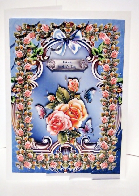 Butterfly and Roses (multi-use) Deckle Edge Stacker by Barbara Hiebert