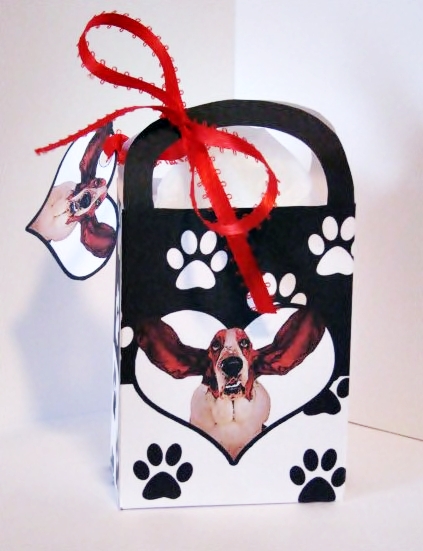 Basset Hound Birthday or Other Gift Bag by Barbara Hiebert