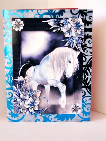 Ethereal White Horse + Decoupage & Tag by Barbara Hiebert