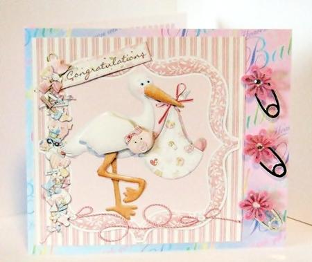 8x8 New Baby Girl by Barbara Hiebert