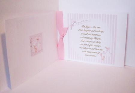 8x8 New Baby Girl Insert Plate by Barbara Hiebert