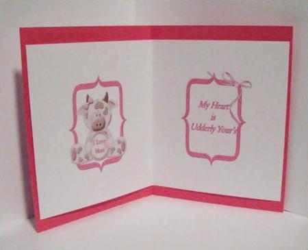 I Love Moo Valentine Insert by Barbara Hiebert