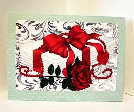 Love Letters Tied with a Red Bow and Rose A4 by Barbara Hiebert