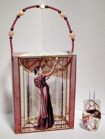 Pandore Dark Pink Gift Mini Bag by Barbara Hiebert