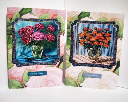 Vases of Flowers Toppers by Barbara Hiebert