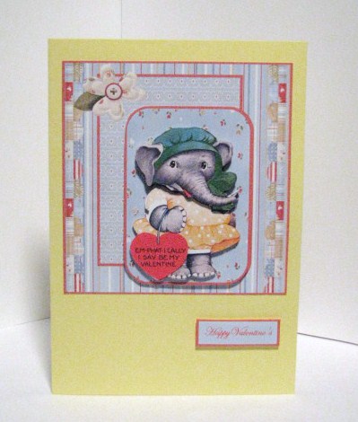 Elephant Card Front with a Topper by Barbara Hiebert