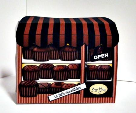 3D Little Chocolate Shop Treat or Favour Box Mini Kit by Barbara Hiebert
