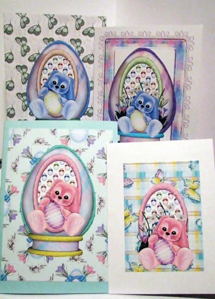 4 Easter Bunny Toppers by Barbara Hiebert