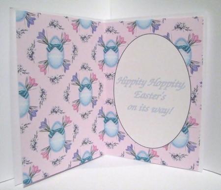 Pink Floral Easter Egg Insert 1 by Barbara Hiebert