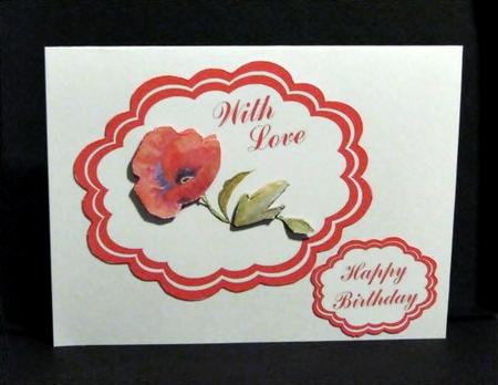 Summer Poppy and Gift Tag by Barbara Hiebert
