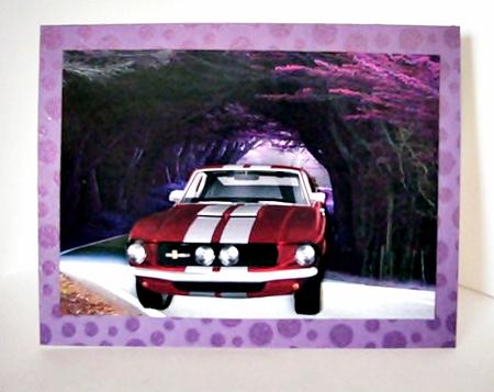 On the Road with Red Sports Car by Barbara Hiebert