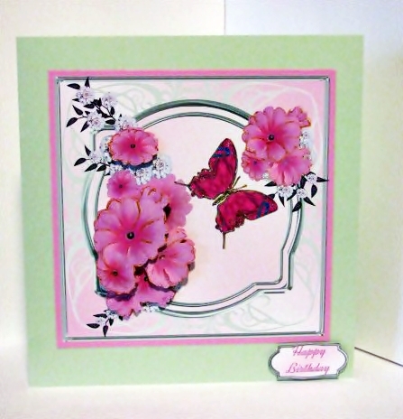 Primroses and Butterfly by Barbara Hiebert