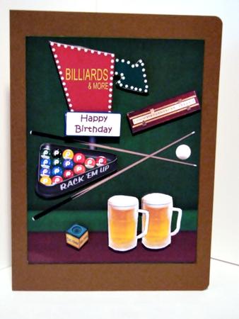 Billiards and a Pint Birthday Fathers Day by Barbara Hiebert