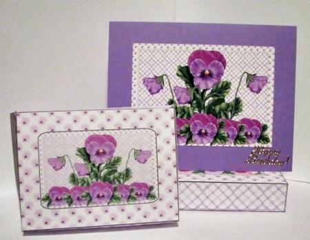 Lilac Pansy Gift Box 1 by Barbara Hiebert