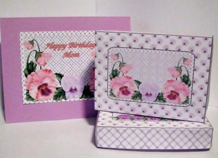 Lilac Pansy Gift Box 2 by Barbara Hiebert