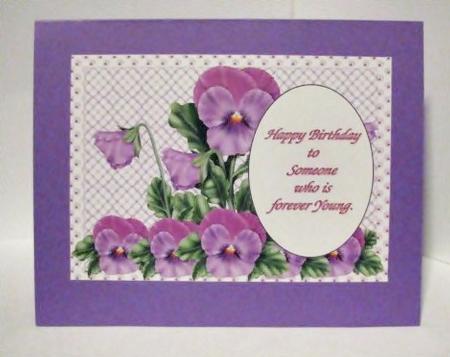 Lilac Pansy Insert 1 by Barbara Hiebert