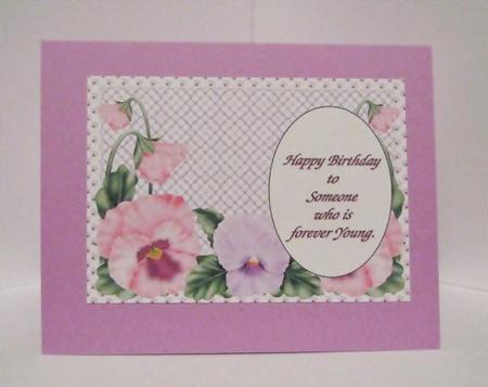 Lilac Pansy Insert 2 by Barbara Hiebert