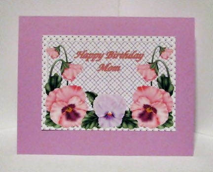 Lilac Pansy Topper 2 by Barbara Hiebert