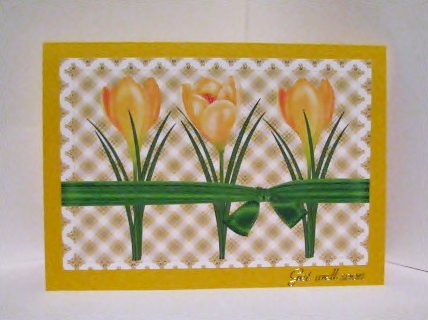 Yellow Crocus Topper by Barbara Hiebert