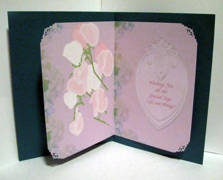Sweet Peas Insert for Wedding Birthday Any Occasion by Barbara Hiebert