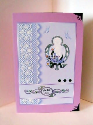 Lilac Flower with Lace A4 by Barbara Hiebert