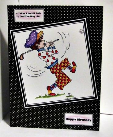 Crafty Bob's Sassy Cheryl Single: Sassy Boy Golfer by Barbara Hiebert