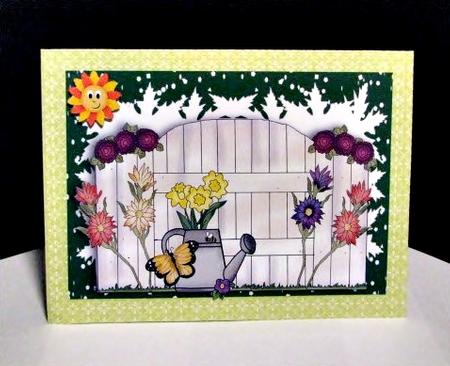 In the Sunny Garden with Flowers by Barbara Hiebert