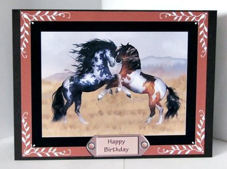 Two Fantasy Horse Toppers by Barbara Hiebert