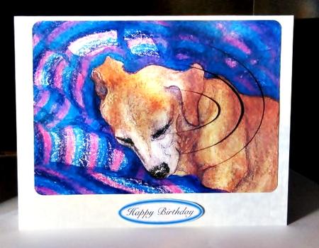 Snug Dachshund Oval Pyramage by Barbara Hiebert
