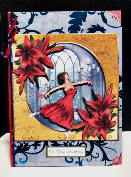 Gorgeous Red Lilies & Beautiful Ballerina by Barbara Hiebert