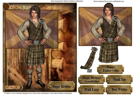 Vintage Scottish Flag Background by Barbara Hiebert