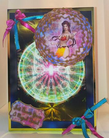 Mystical Lady A5 Quick Card with Background and Decoupage Featured Gallery Photo