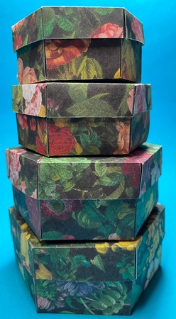 Glorious Floral Nesting Boxes Set of 4 by Bea Stevens