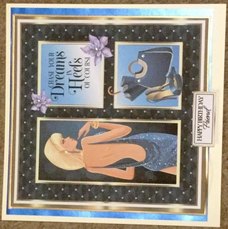 7x7 Chase Your dreams 2 Card Front with sentiments  by Bea Stevens