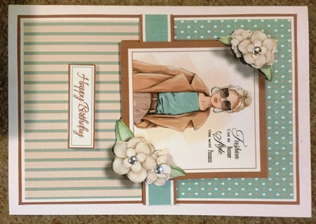 A5 I Possess Style Card Front with Topper Decoupage & Sentiments  by Bea Stevens