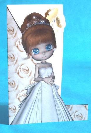 Here Comes the Bride Shaped Front Print and Fold Card 2 by Bea Stevens