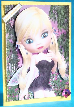 Selena Fairy A4 Card Front by Bea Stevens