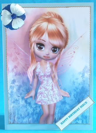 Strawberry Blonde Fairy A4 Card Front by Bea Stevens