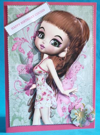 Kelly Throws a Pose A4 Card Front by Bea Stevens