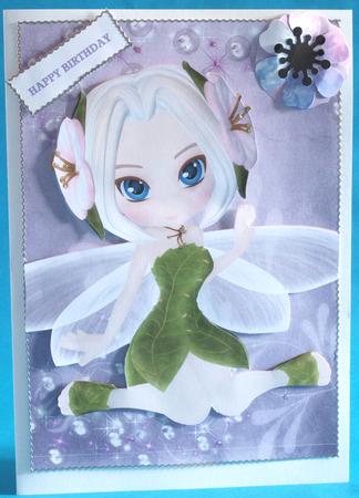 Fairy Bubbles A4 Card Front by Bea Stevens