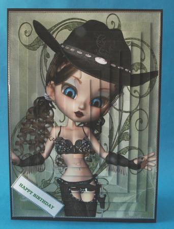Cody Cowgirl A4 Pyramage Card Kit by Bea Stevens