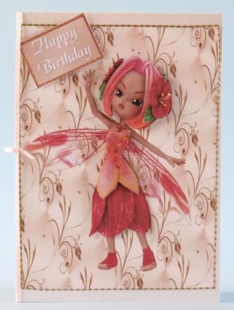 Peach Fairy with Butterflies by Bea Stevens