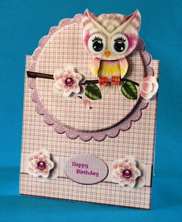 Over the Top Cute Owl in Pink by Bea Stevens