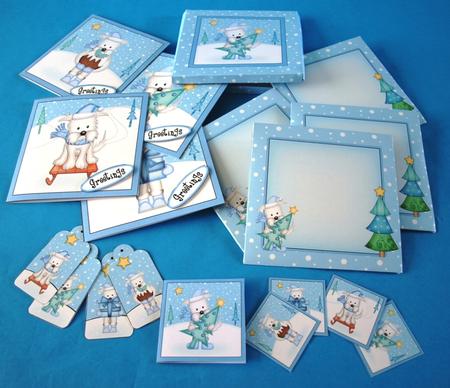 Christmas Westie Dogs Cards in a Box Bumper Kit by Bea Stevens