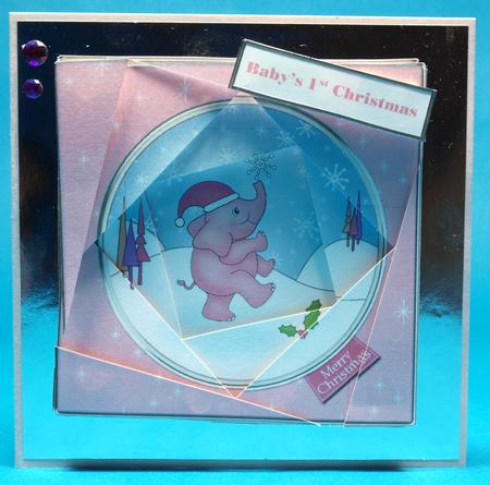 Cute Christmas Elephant - Twisted Spiral Side Stacker by Bea Stevens