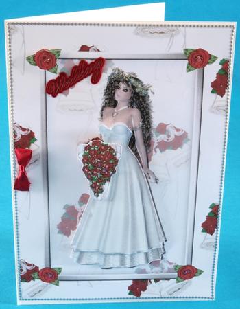 Bride and Red Roses by Bea Stevens