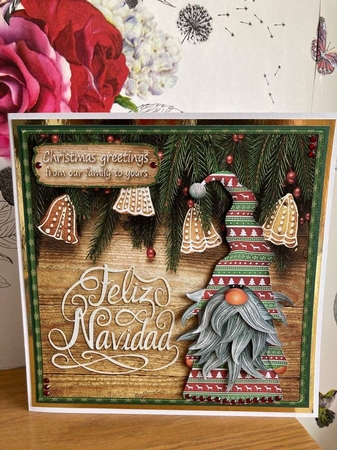 A Christmas Gnome Card Front Mini Kit-3 by BECCY WILTON
